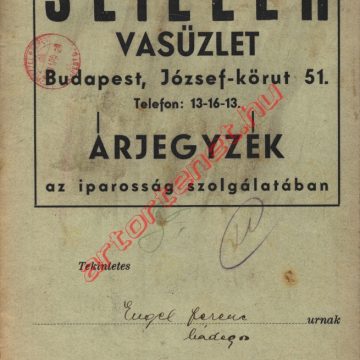 Seiller Vasüzlet 1938