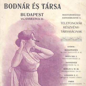 Bodnár és Társa gyenge áram – telefon 1906
