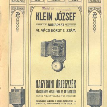 Klein József házisürgöny (telefon) készülékek
