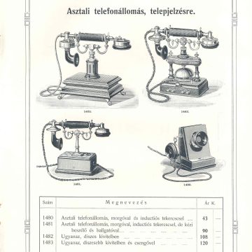 Bodnár és Társa gyenge áram – telefon 1906