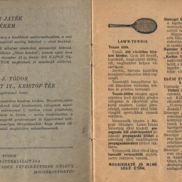 Kertész Tódor Sport és Játék árjegyzéke 1934