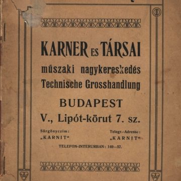 Karner és Társai szerszám árjegyzéke