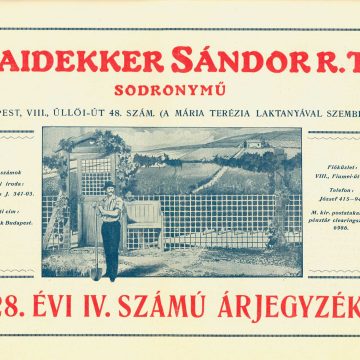 Haidekker Sándor drótfonat sodronymű 1928