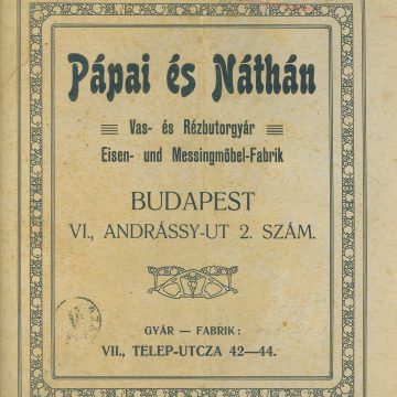 Pápai és Náthán vas- és rézbútor