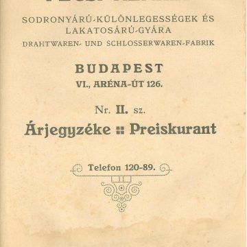 Pécsi Henrik drótfonat 1911