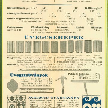 Steiner Béla építőanyag 1929