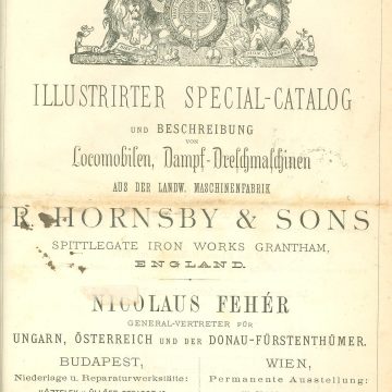 Fehér Miklós angol gazdasági gépek 1875