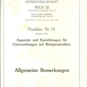 Siemens & Halske röntgenkészülékek 1911