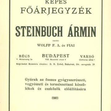 Steinbuch Ármin gyógyszerészeti, vegyészeti készülékek 1923
