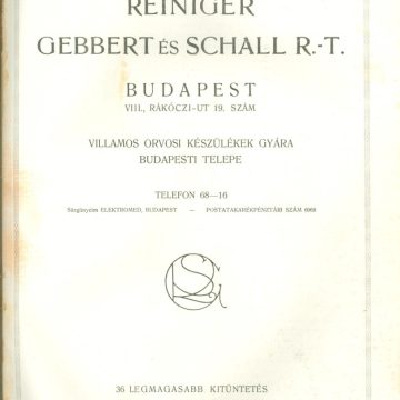 Reiniger és Tsai röntgen- és villamos orvosi készülékek