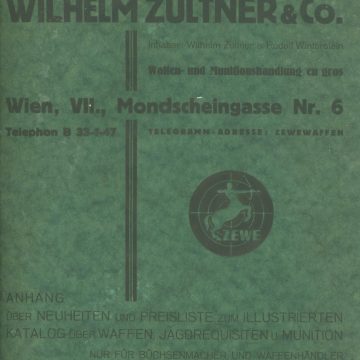 ZEWE Wilhelm Zultner & Co fegyver árjegyzék 1931