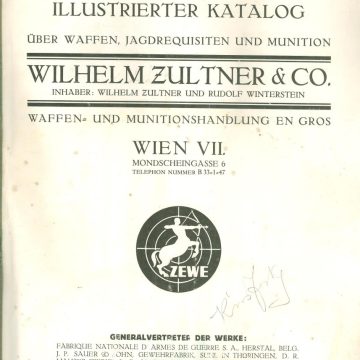 ZEWE Wilhelm Zultner & Co fegyver árjegyzék 1889-1929