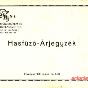 MONE Hasfűző árjegyzék 1931