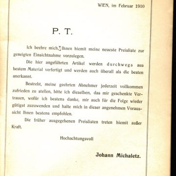 Michaletz porolók és tollseprűk 1910
