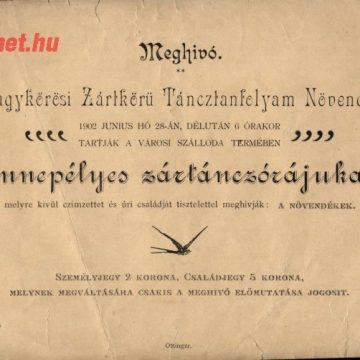 Táncbemutató belépő 1902
