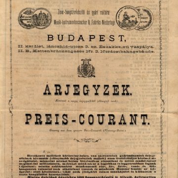 Tschutschegg-Hauszer hangszer árjegyzék 1885