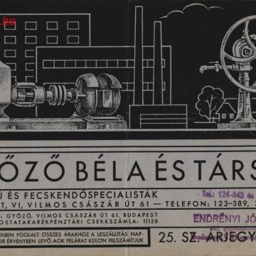 Győző Béla szivattyúk 1940